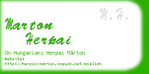 marton herpai business card
